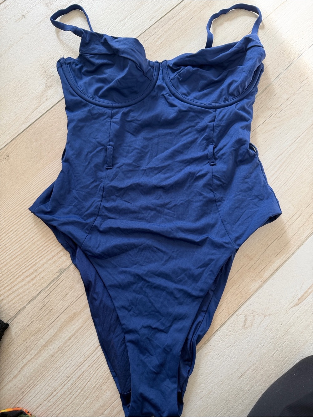 We Wore That - Navy One-Piece Swimsuit with Underwire Cups
